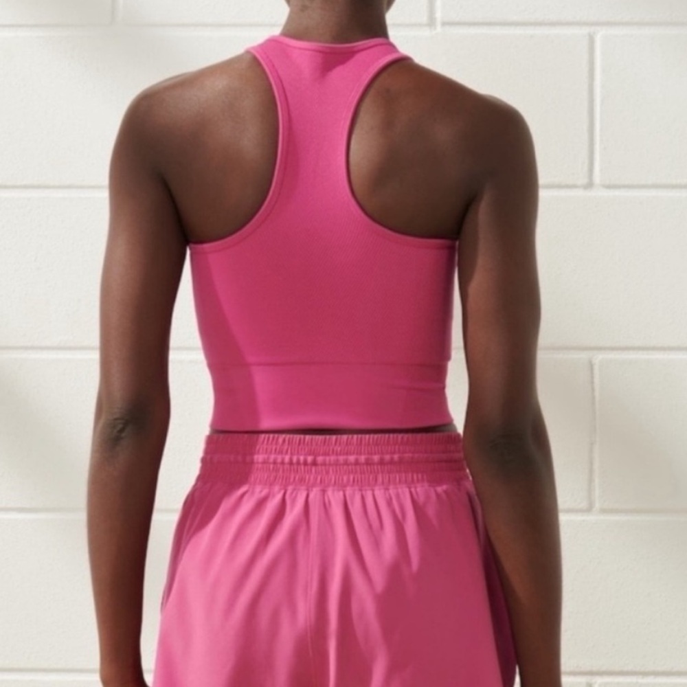 Abercrombie YPB Racerback Ribbed Pink Tank - Picture 2 of 5